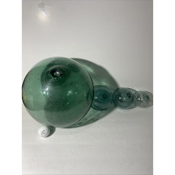 Vintage Japanese Hand Blown Large 11” Glass Fishing Float Arrangement Set Of 4